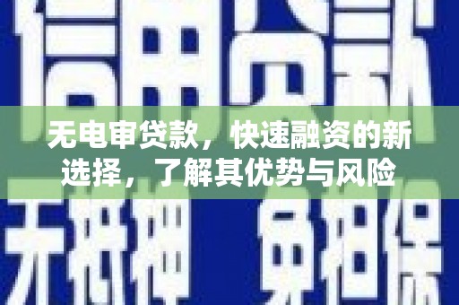天心无电审贷款，快速融资的新选择，了解其优势与风险