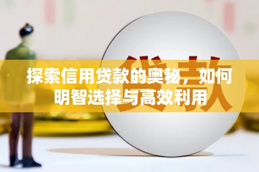 天心探索信用贷款的奥秘，如何明智选择与高效利用